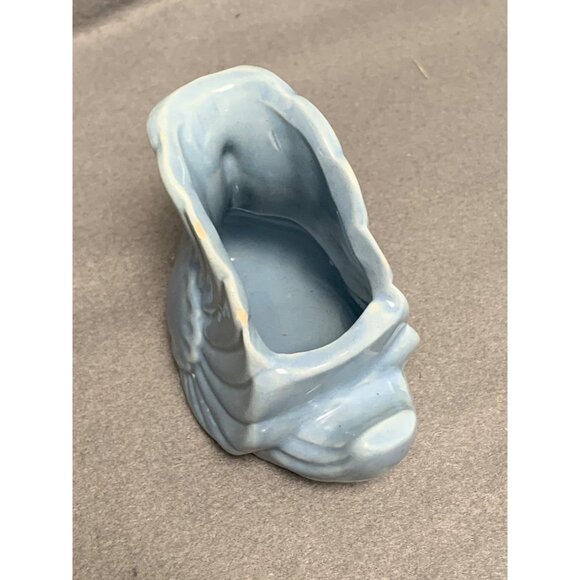 Vintage Blue Swan Ceramic Planter Figurine Small Decorative Vase Pot By Shawnee - Picture 4 of 9